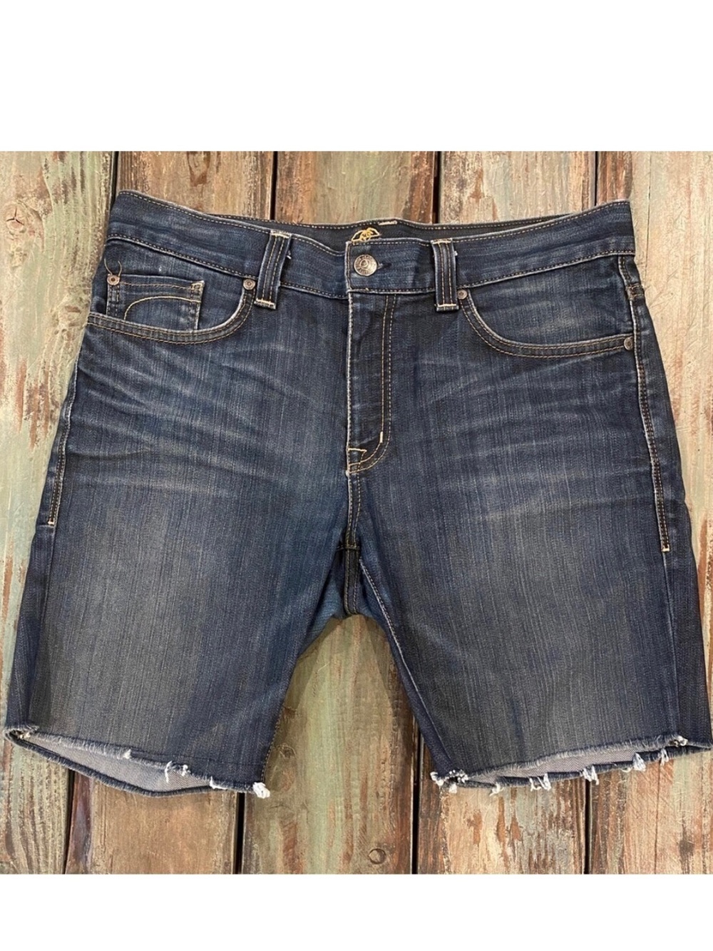 Fidelity Sz 33 Cutoffs Denim Shorts Mens 5011 Measures 35x8.5 Stretch